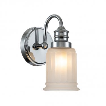 Swell Single Bathroom Wall Light - Polished Chrome