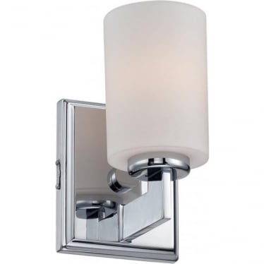 Taylor Single Small Bathroom Wall Light - Polished Chrome