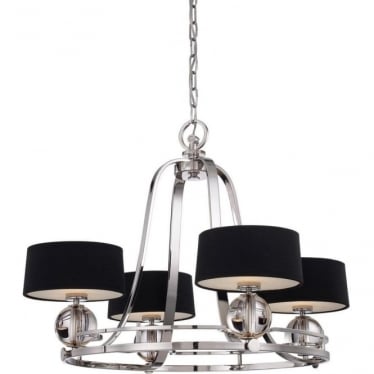 Uptown Gotham 4 Light Chandelier - Imperial Silver