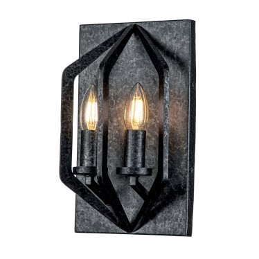 Vanguard 2 Light Wall Light - Old Black