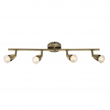 Amalfi 4 Light Bar Fitting - Antique Brass