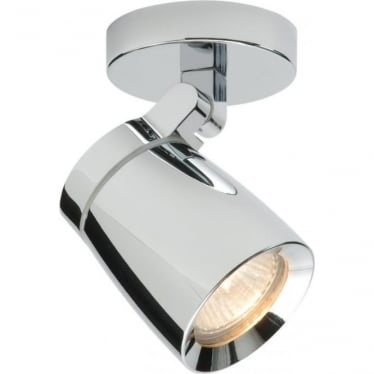 Knight Single Light IP44 - Chrome Plate & Clear Glass