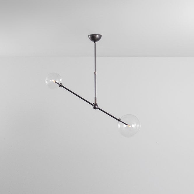 Schwung Schwung Balance 150 x 150 2 Light Pendant - Transparent Glass