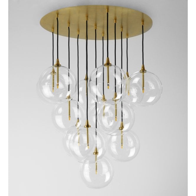 Schwung Schwung Cluster 13 Light Chandelier - Transparent Glass