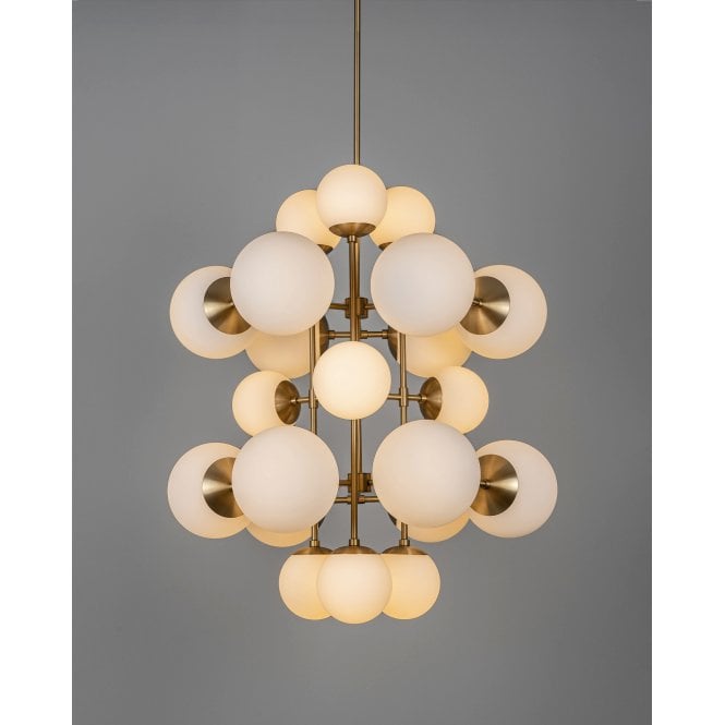 Schwung Schwung Glow 21 Light Chandelier - Opal Mat Glass