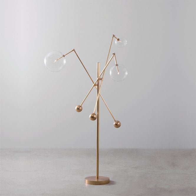 Schwung Schwung Milan 3 Arms Floor Lamp - Transparent Glass