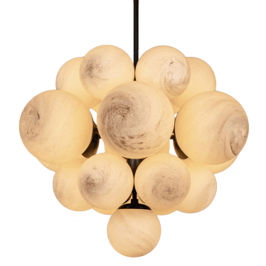 Nova 19 Light Chandelier - Marble Glass