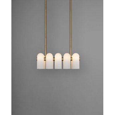 Odyssey Linear XS 10 Light Chandelier - Opal Mat Glass