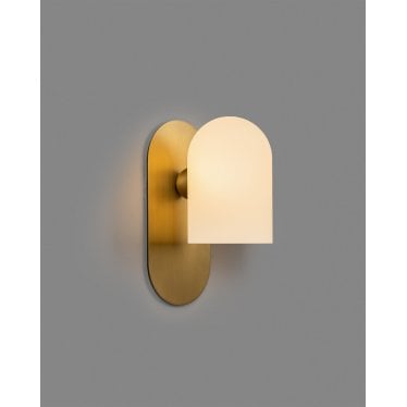 Odyssey Small Single Wall Sconce Light - Opal Mat Glass