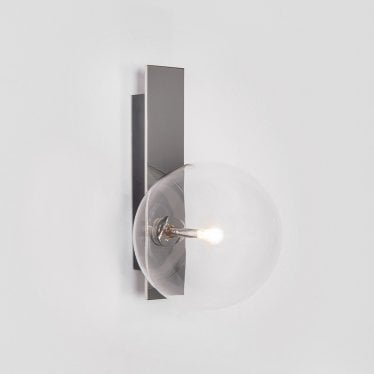 Oslo Single Wall Sconce Light - Transparent Glass