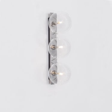 Oslo Triple Wall Sconce Light - Transparent Glass