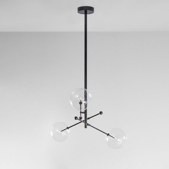 Schwung Schwung RD15 3 Arms Chandelier - Transparent Glass