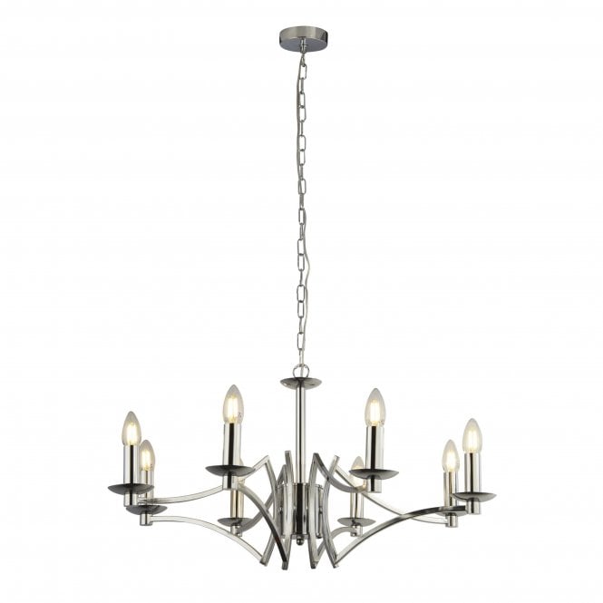 Searchlight Lighting Searchlight Lighting Ascot 8 Light Ceiling Pendant - Chrome