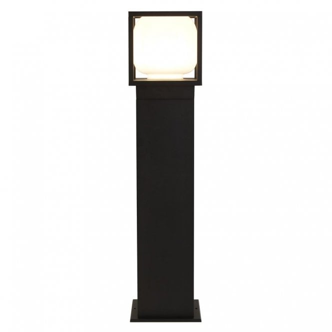 Searchlight Lighting Searchlight Lighting Athens Outdoor Post - Black & Opal Glass