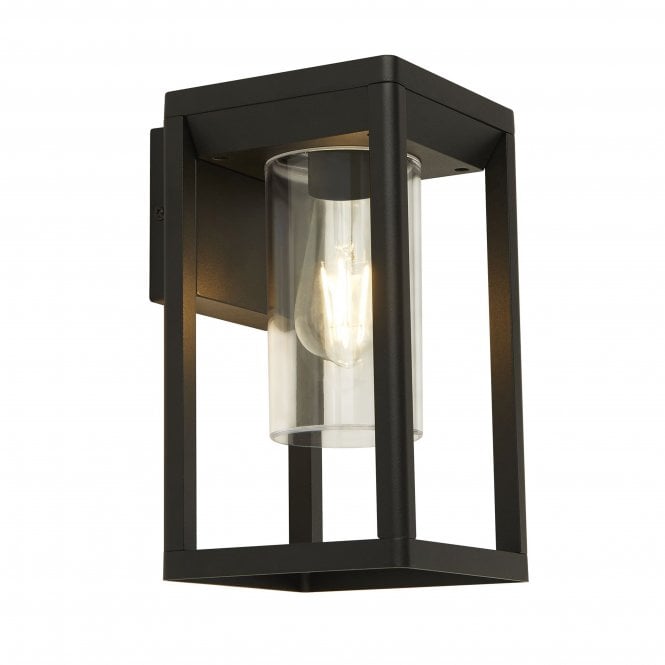 Searchlight Lighting Searchlight Lighting Atlanta Outdoor Wall Light - Matt Black with Clear Diffuser