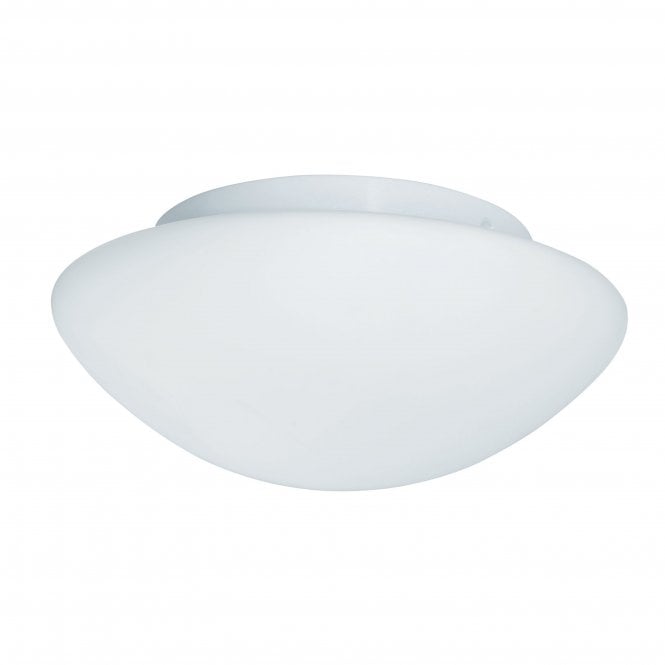 Searchlight Lighting Searchlight Lighting Bathroom Flush Fitting IP44 Single - White Opal Glass 23cm