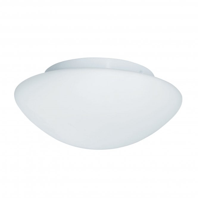 Searchlight Lighting Searchlight Lighting Bathroom Flush Fitting White Glass - 35cm Diameter IP44