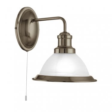 Bistro Wall Light - Antique Brass & Glass