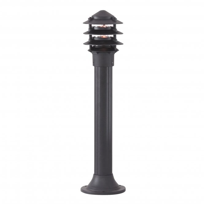 Searchlight Lighting Searchlight Lighting Bollards 730mm Wide Louvre Outdoor Post - Black Aluminium & Glass - IP44