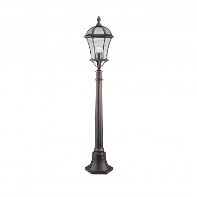 Searchlight Lighting Searchlight Lighting Capri Outdoor Post - Aluminium, Rustic Brown & Glass - IP23