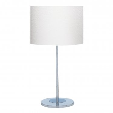 Carter Table Lamp - Chrome Base & Fabric Shade