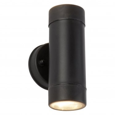 Coastal Outdoor 2 Light Wall Light - Black Polypropylene - IP44