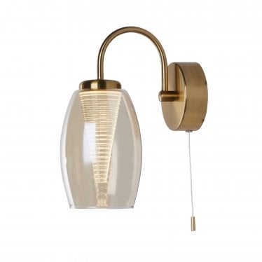 Cyclone Wall Light - Bronze & Champagne Glass