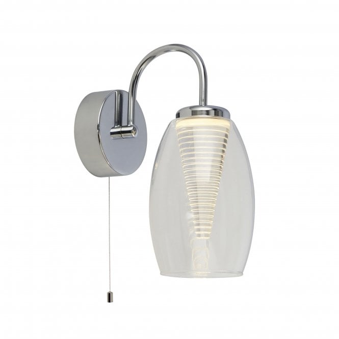 Searchlight Lighting Searchlight Lighting Cyclone Wall Light - Chrome & Clear Glass