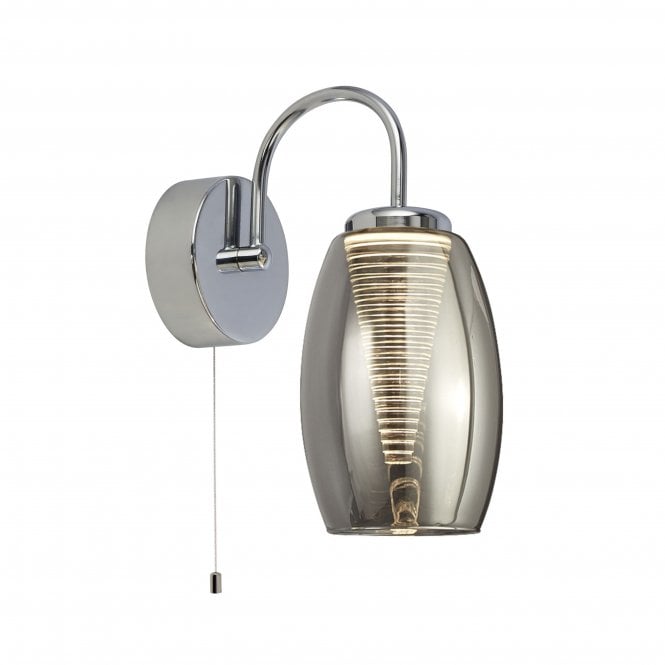 Searchlight Lighting Searchlight Lighting Cyclone Wall Light - Chrome & Smoked Glass