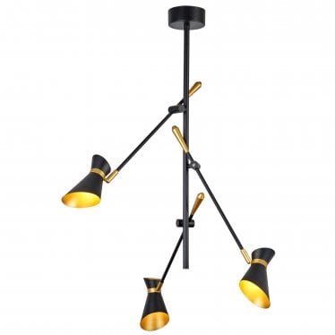 Diablo Spotlight 3 Light LED Ceiling Light - Matt Black