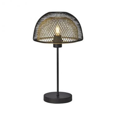 Honeycombe Table Lamp - Black & Gold