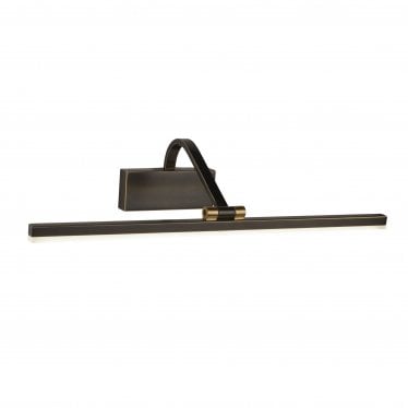 LED Picture Light 510mm - Black Brushed Gold