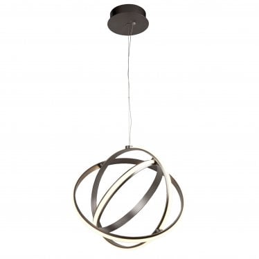 Magic 3 Light Brushed Satin Nickel LED Gyro Pendant