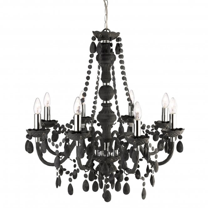 Searchlight Lighting Searchlight Lighting Marie Therese 8 Light Pendant - Grey Glass & Acrylic