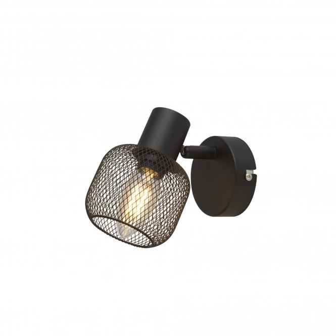 Searchlight Lighting Searchlight Lighting Meshy Cage Spotlight Wall Light - Black