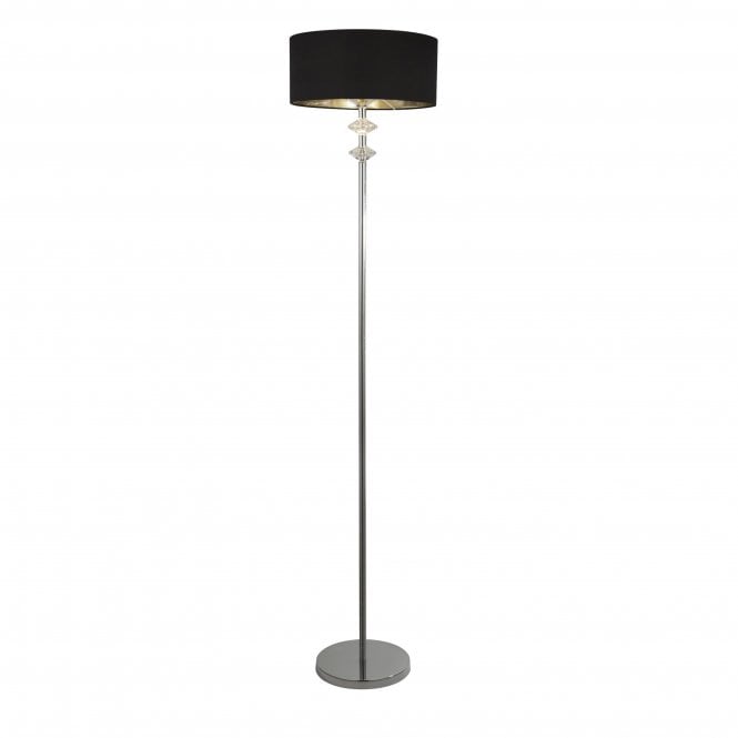 Searchlight Lighting Searchlight Lighting New Orleans Floor Lamp - Black & Chrome