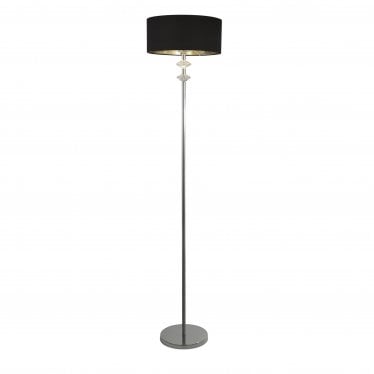 New Orleans Floor Lamp - Black & Chrome