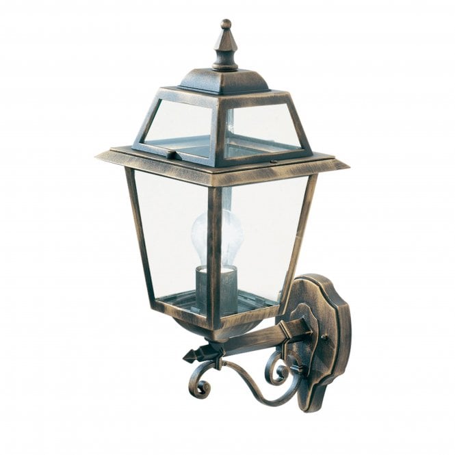 Searchlight Lighting Searchlight Lighting New Orleans Outdoor Wall Light - Black Gold & Clear Glass - IP44