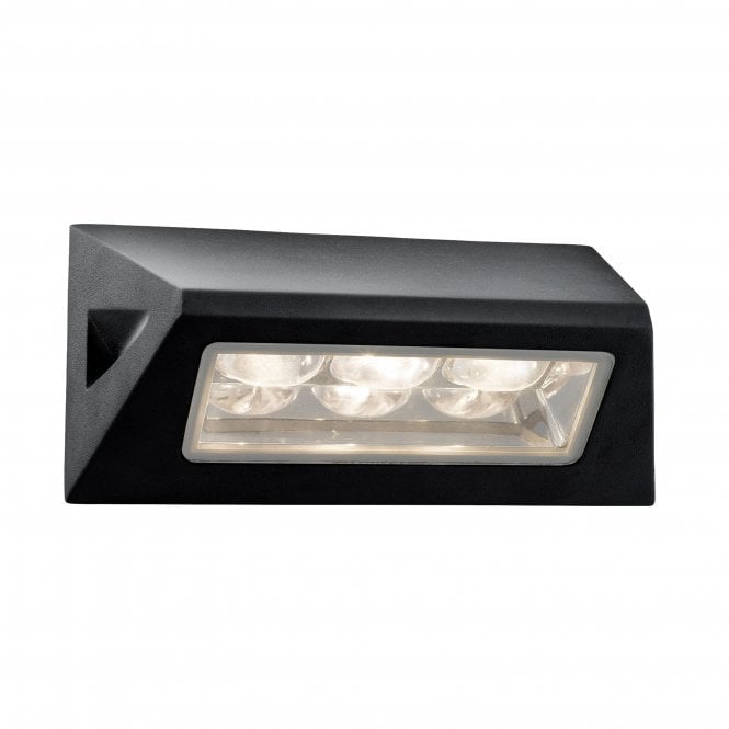 Searchlight Lighting Searchlight Lighting Peru LED Outdoor Wall Light - Black with Glass Diffuser - IP44