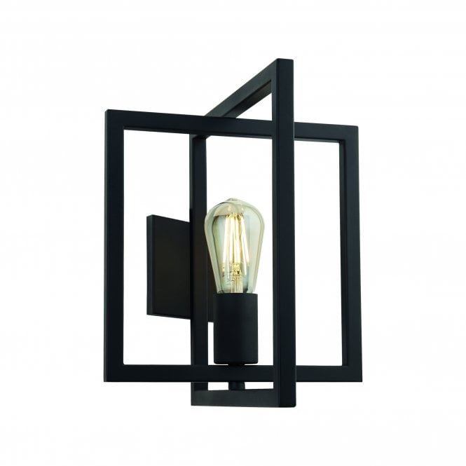 Searchlight Lighting Searchlight Lighting Plaza Wall Light - Matt Black Metal