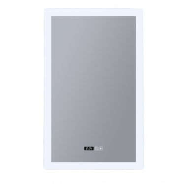 Rectangle Bathroom Mirror - Digital Clock & Demister Pad