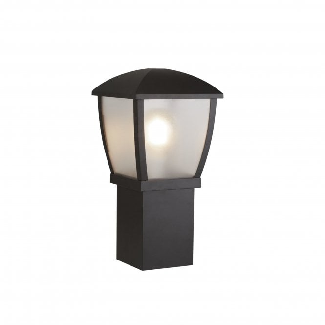 Searchlight Lighting Searchlight Lighting Seattle 450mm Outdoor Post - Black & Clear Frosted Panels - IP44