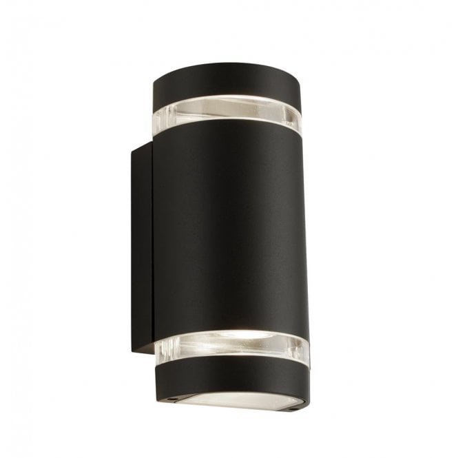 Searchlight Lighting Searchlight Lighting Sheffield Outdoor 2 Light Wall Light - Black, Glass & Polycarbonate