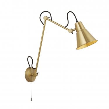 Swing Arm Wall Light - Brass