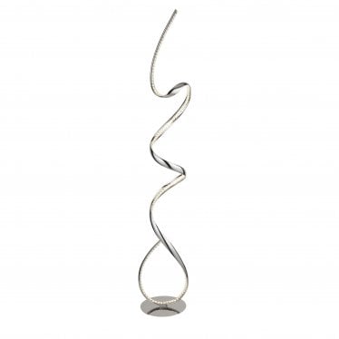 Twirls LED Floor Lamp - Chrome & Clear Crystal