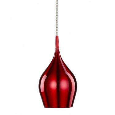 Vibrant Single Red Pendant - Diameter 12cm