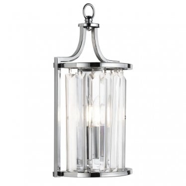 Victoria Wall Light - Chrome & Crystal Glass