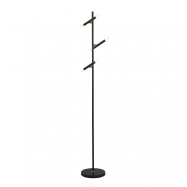 Wands 3 Light LED Floor Lamp - Black & Acrylic