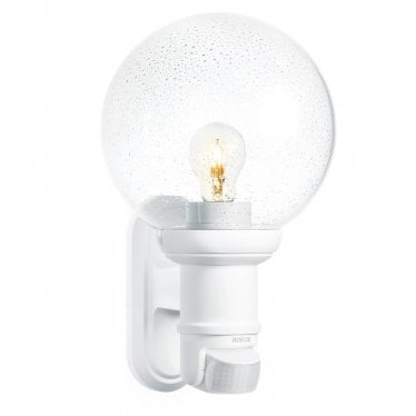 L 560 S Classic Globe Wall light with 140 degree PIR - White