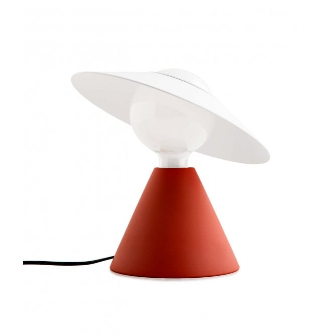 Stilnovo Stilnovo Fante Table Lamp - Brick Red & Matt White